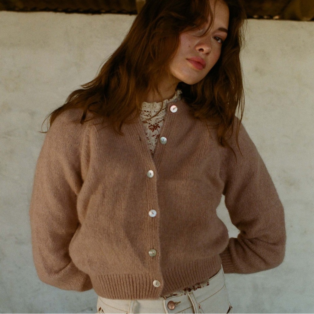 Doen Petra Alpaca Cardigan in Clay